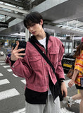 Pigmented cropped denim jacket