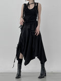 Melly Shirring Unbalance Skirt
