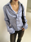 Afton Geek Chic Twisted Ribbon Stripe Shirt