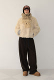 DIAGONAL BUTTON FUR JACKET