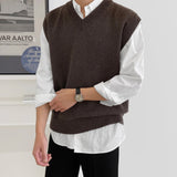 Mauve Lambswool Knit Vest