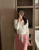 Narelle Lace Tie Knit