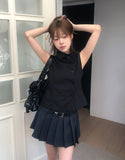 Noki Striped Pleated Mini Skirt