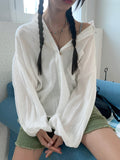 Morton back-slit see-through strap boxy fit long sleeve shirt
