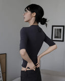 [EEUN BASIC] Chewing Three Quarter Slim T