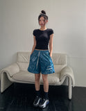 League Sporty Glossy Shorts