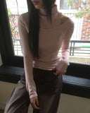 Lume Unbalanced Shoulder Slit Polar Knit