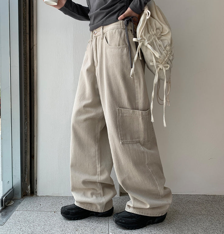 【BAON】Hanku balloon wide cotton pants 