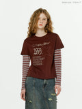 W Stripe Layered Long Sleeve
