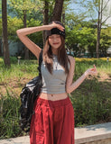 [U-BASIC] Basic Baldy Ribbed Crop Mango Sleeveless