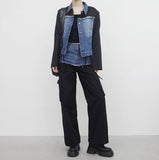 Riona Color Matching Denim Pants