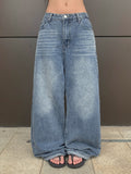 Liam Washed Denim Long Wide Pants
