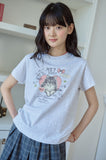 Miyucat Crop Short Sleeve Tee