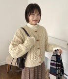 Janku Duffel Cable Wool Cardigan