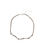 Vintage Knot Silver Beads Necklace