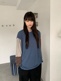 Honyu Color Matching Over Round Tee