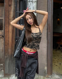 Litey camo crop sleeveless (with cup)