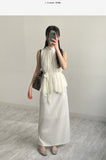 [Strap SET] Dite Chiffon Halter Neck Sleeveless Blouse