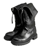 Biker zipper boots