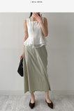 [Scarf SET] Liber Frill Sleeveless Blouse