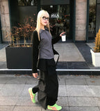 HIGHNECK LINE KNIT ZIP-UP
