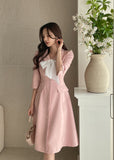 Chloe Tweed Chiffon Tie One Piece