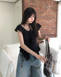Ring Eyelet Belted Shoulder Bag