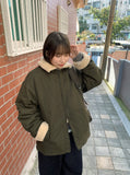 [unisex] Ronta fleece string two-way field jacket