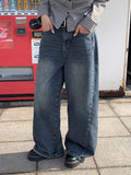 Ito Double Pocket Cutout Washing Wide Denim Pants