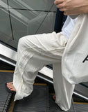 Summer Long Side Detail Linen Pants