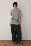(2-WAY) BUTTON LOOSE TEE