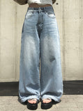 Dao Cat Washing Wide Denim Pants