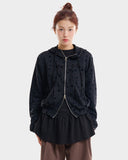 Avery dot crop hood zip-up