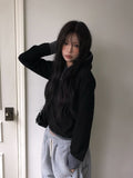 Chive Button Stripe Hood Brushed T-Shirt