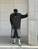 Tinted Half Bermuda Jeans