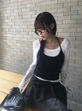 Lucky Suede Pleats Wrap Skirt