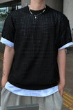 Mesh acrylic half knit