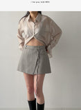 Ready Belted Wrap Skirt Pants