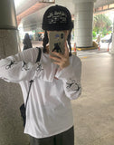 Cooing Ribbon Printing Long Sleeve Tee
