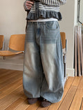 Dalt Side Pintuck Wide Denim Pants
