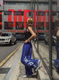 Follow lettering stitch training pants