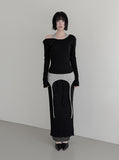 Vero Layering Color Matching Long Skirt