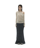 Asym Shoulder Scarf Long Sleeve