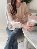 Mito Shirred Layered Wrap Blouse