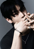 [LAN ARCHIVE] Black Leather Hook Bracelet