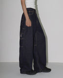 [Non-fade] Opt Union Jack Carpenter Wide Raw Denim Pants
