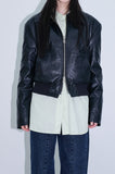 two way papaer leather jumper