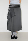 UNBALANCE WRAP LAYERED SKIRT