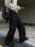 Cutting Stitch Denim Pants