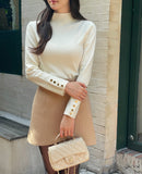 Rimel Wool Tulip Mini Skirt